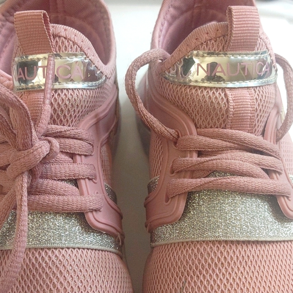 Nautica Baby Pink Glitter Girl Sneakers Size 3